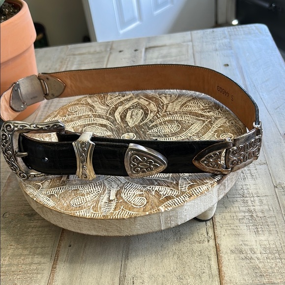 Brighton vintage 1994 LEATHER DISTRESSED LOOK  BELT - Picture 1 of 14